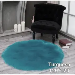 GENERICO - ALFOMBRAS REDONDA PIEL DE OVEJA 120X120