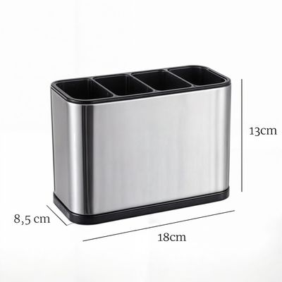 Imagen 2 del producto Porta cubiertos porta servicios escurridor cubiertos acero inox