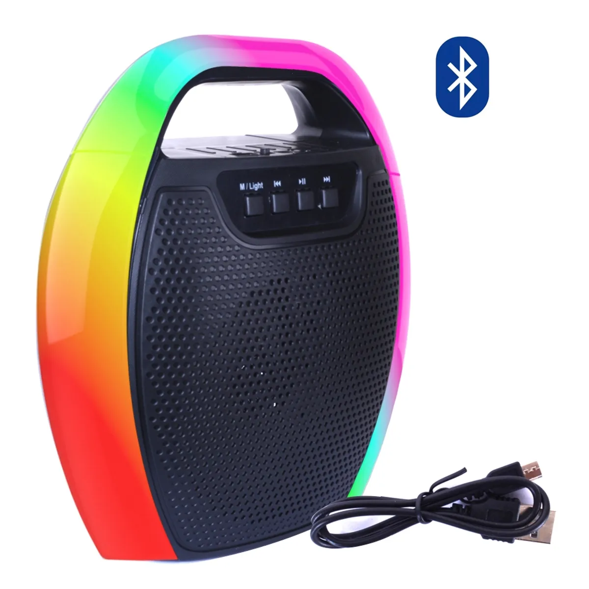 GENERICO - Parlante Portatil Luz Led 6 Pulgadas Bluetooth/mp3/fm