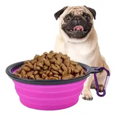 GENERICO - Plato Comida Perros Bebedero Agua Gatos Morado