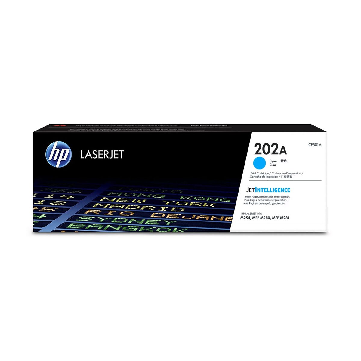 HP - Toner Hp 202A  CF501A Cyan Genuino CF500A M254 M280 M281