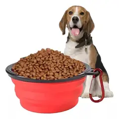GENERICO - Plato Comida Perros Bebedero Agua Gatos Mascotas Rojo