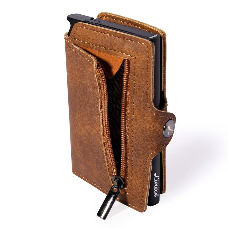 GENERICO - Billetera Tarjetero Anti Clonación Limited Slim con monedero