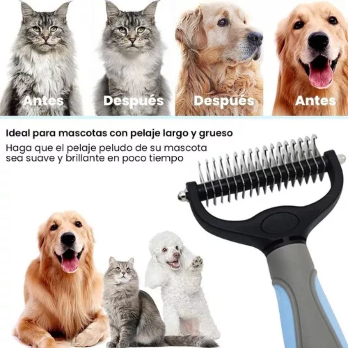OEM - Peine Cepillo Para El Cuidado Del Pelo De Perros Y Gatos