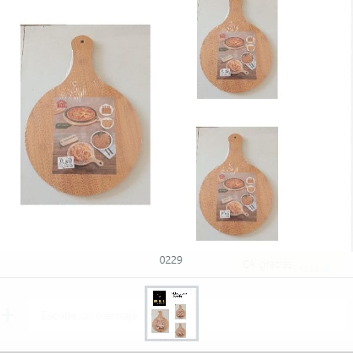 GENERICO - Tabla Cocina Bambu Redonda Pequeña Madera