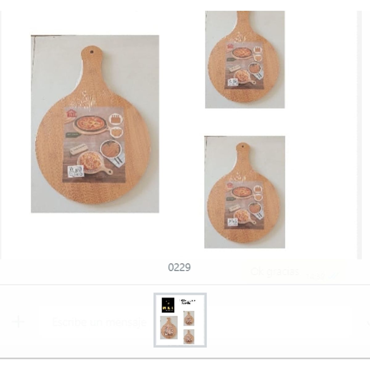 GENERICO - Tabla Cocina Bambu Redonda Pequeña Madera