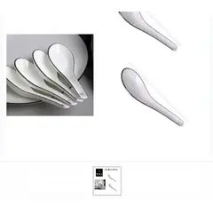 GENERICO - Cuchara Borde Negro Ceramica Cocina Set De 3 Unidades