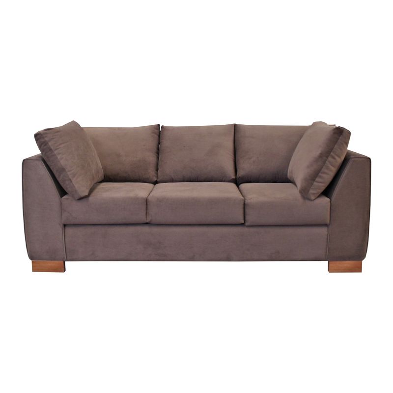 SOFAS MONTALBA - Sofá Quanti 3 Cuerpos Color Café