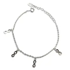 ANDREA COGGIOLA JOYAS - Pulsera Infinito Plata Fina 925
