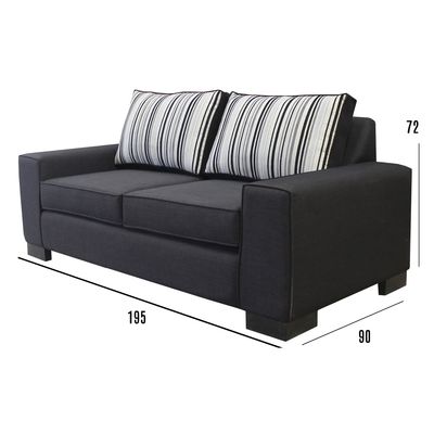Imagen 2 del producto Sofá Prego 3 Cuerpos Color Negro cojines intercambiables