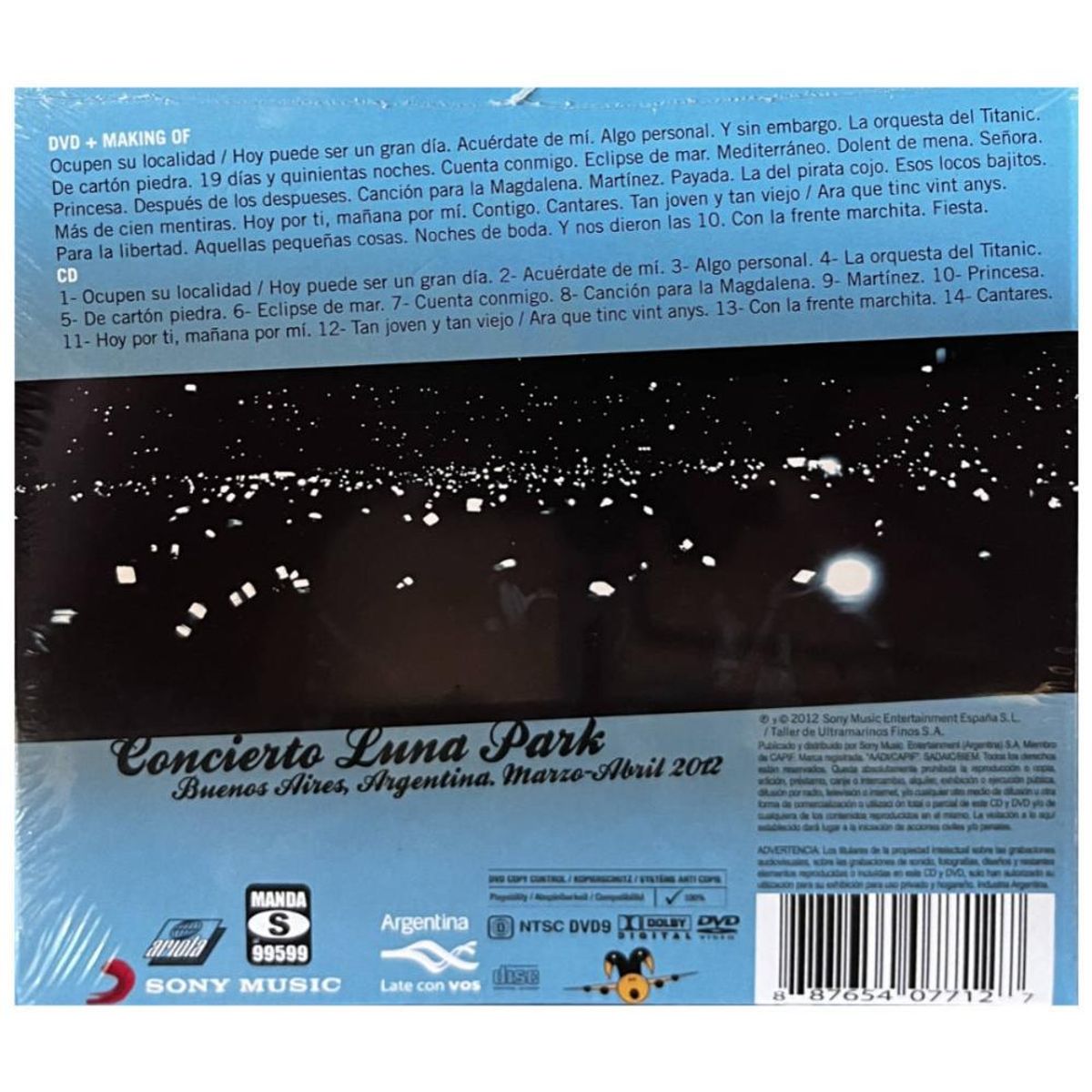 HITWAY MUSIC - SERRAT & SABINA - SERRAT Y SABINA EN EL LUNA PARK (CD+DVD) - CD