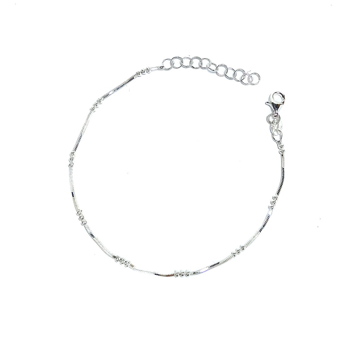 COGGIOLA - Pulsera Cola De Topo 4 Bolitas Plata Fina 925