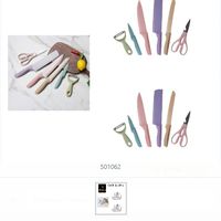 Set de Cuchillos Tijera Pelador Utencilios De Cocina