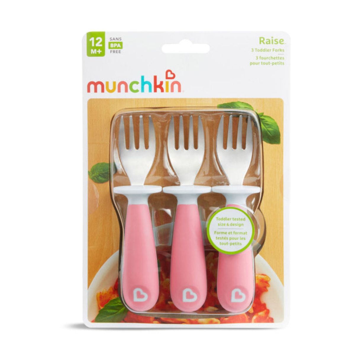 MUNCHKIN - Set de 3 tenedores Rosados Munchkin