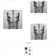 GENERICO - Vaso Shopero Calavera De Vidrio Para Bebidas
