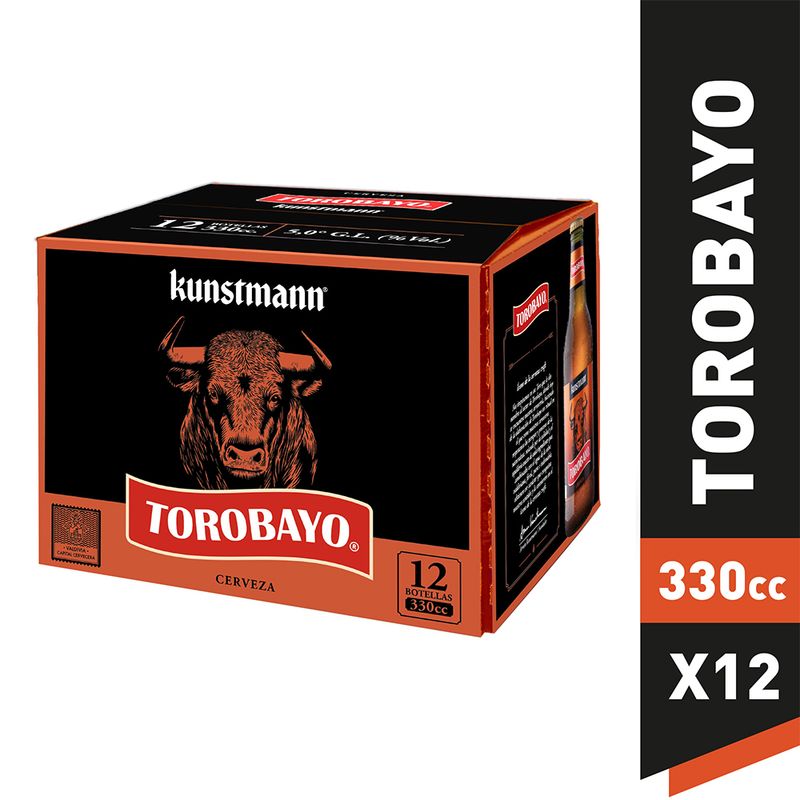 KUNSTMANN - 12X Cerveza Kunstmann Torobayo 5° 330Cc