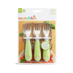 MUNCHKIN - Set de 3 tenedores Verdes