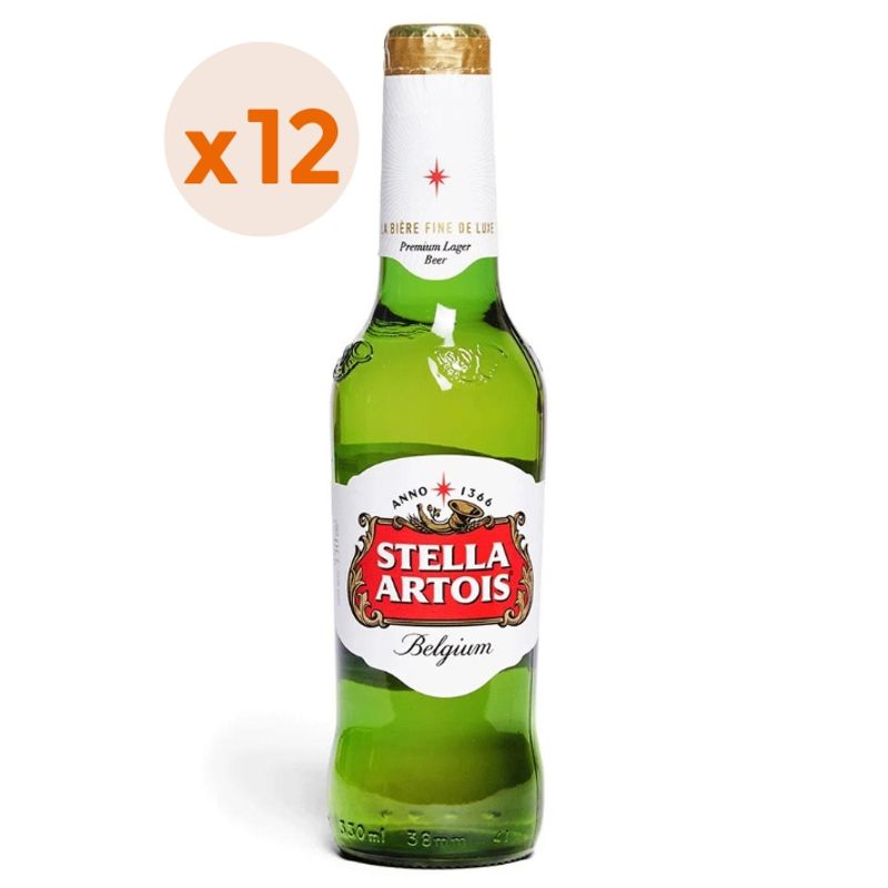 STELLA ARTOIS - 12X Cerveza Stella Artois Botellín 5,2° 330cc