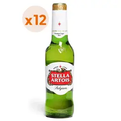 STELLA ARTOIS - 12X Cerveza Botellín 5,2° 330cc