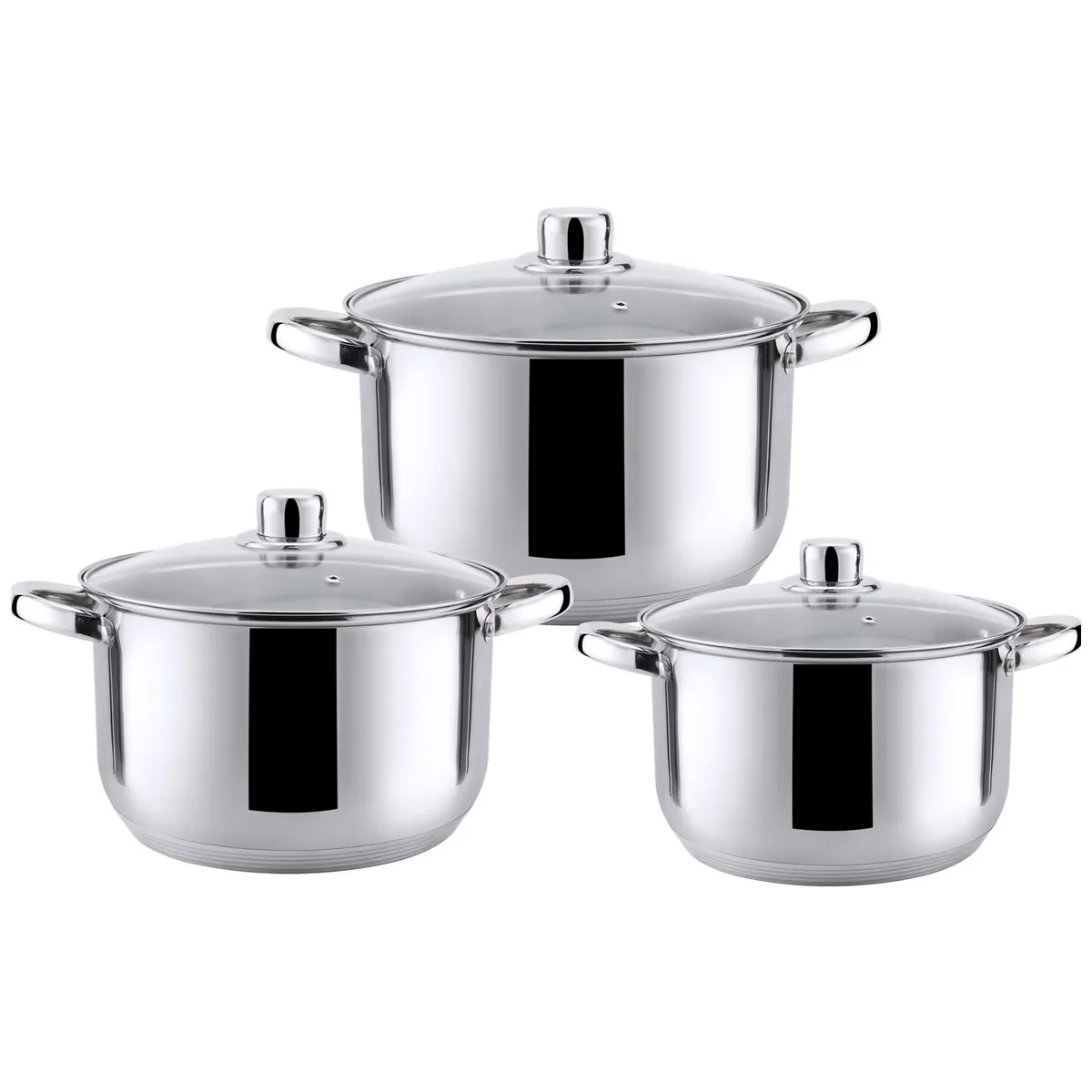 HAUSROLAND - Batería 6 piezas acero inoxidable Dresden