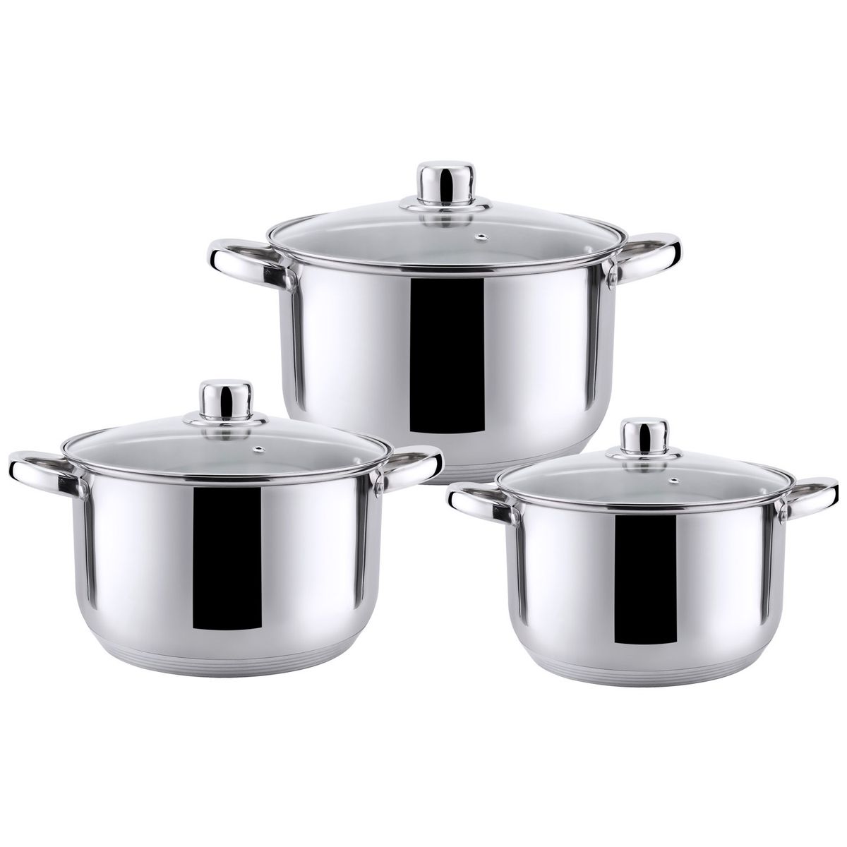 HAUSROLAND - Batería 6 piezas acero inoxidable Dresden