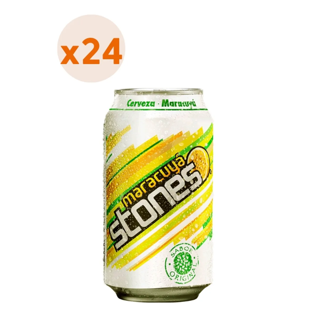 Lemon Stone - 24X Cerveza Lemon Stones Maracuyá Lata 2,5° 350Cc