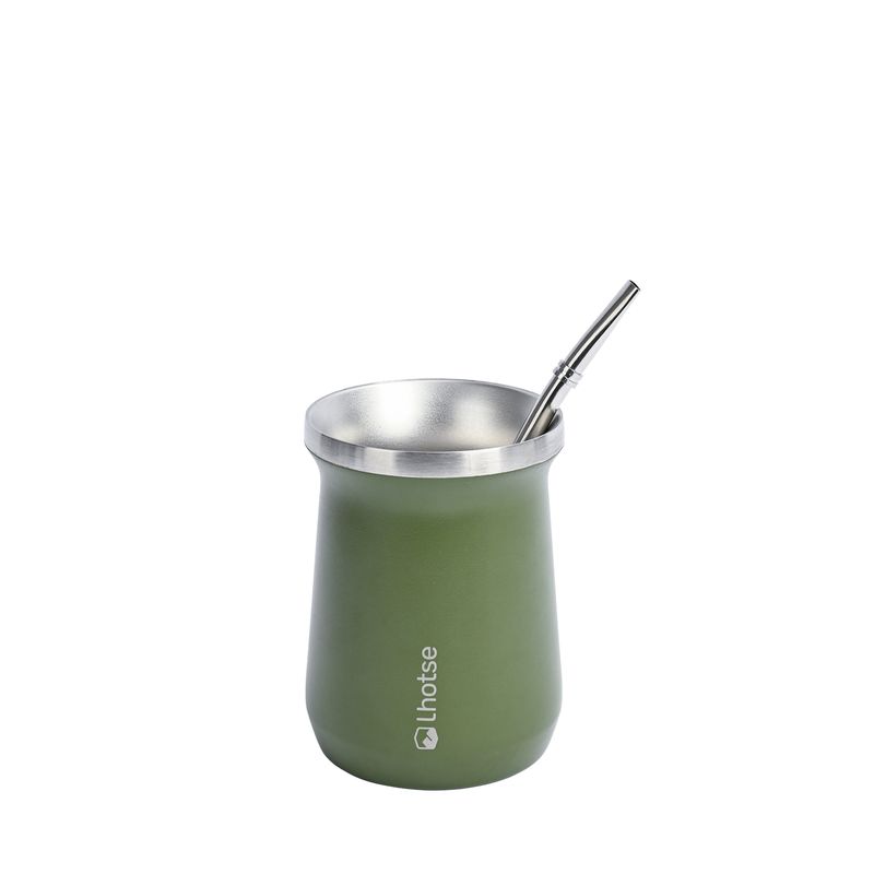 LHOTSE - Mate Acero Inoxidable con Bombilla Lhotse Black - Verde
