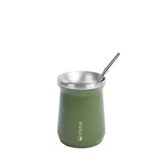 LHOTSE - Mate Acero Inoxidable con Bombilla Black - Verde