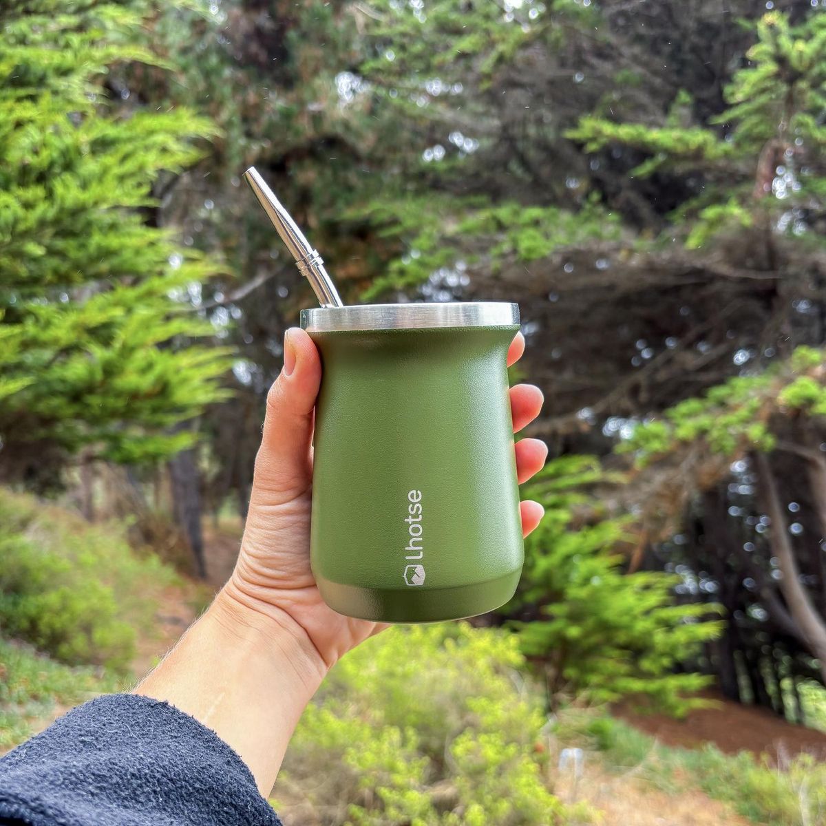 LHOTSE - Mate Acero Inoxidable con Bombilla Lhotse - Verde