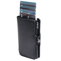 GENERICO - Billetera Tarjetero Anti Clonación Limited Carbon Fiber con Monedero