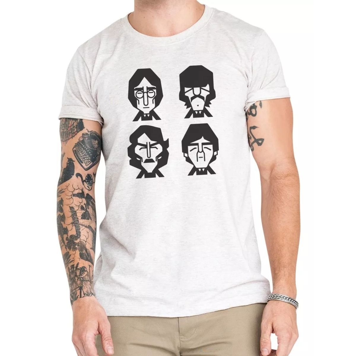 ROLY - Polera The Beatles Rock Roll  Algodón_.
