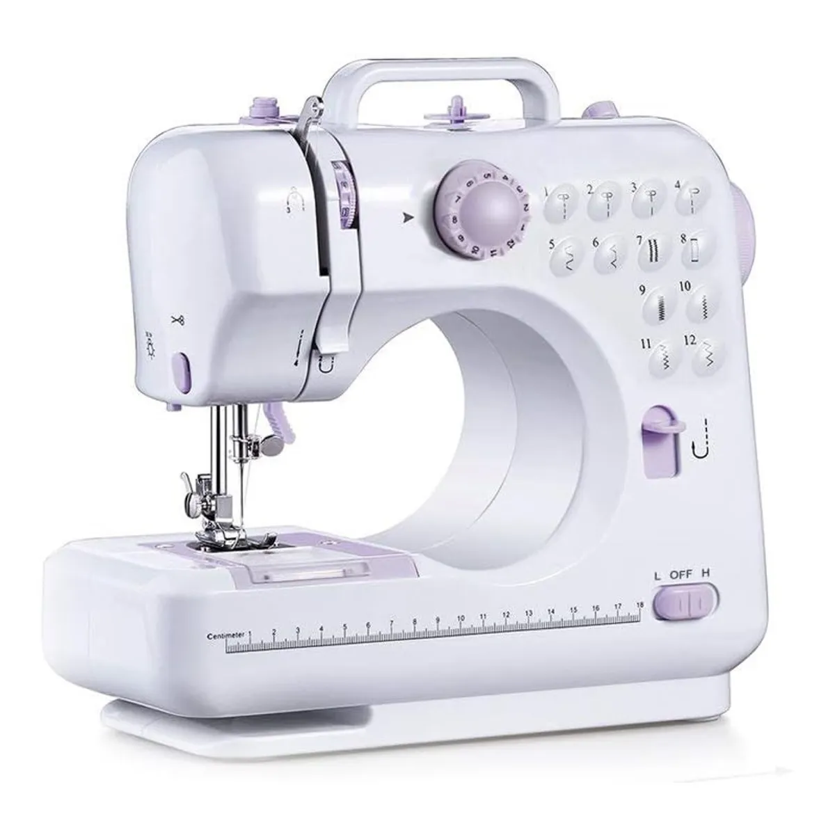 GENERICO - MINI MAQUINA DE COSER PORTATIL 12 PUNTADAS SM 505L