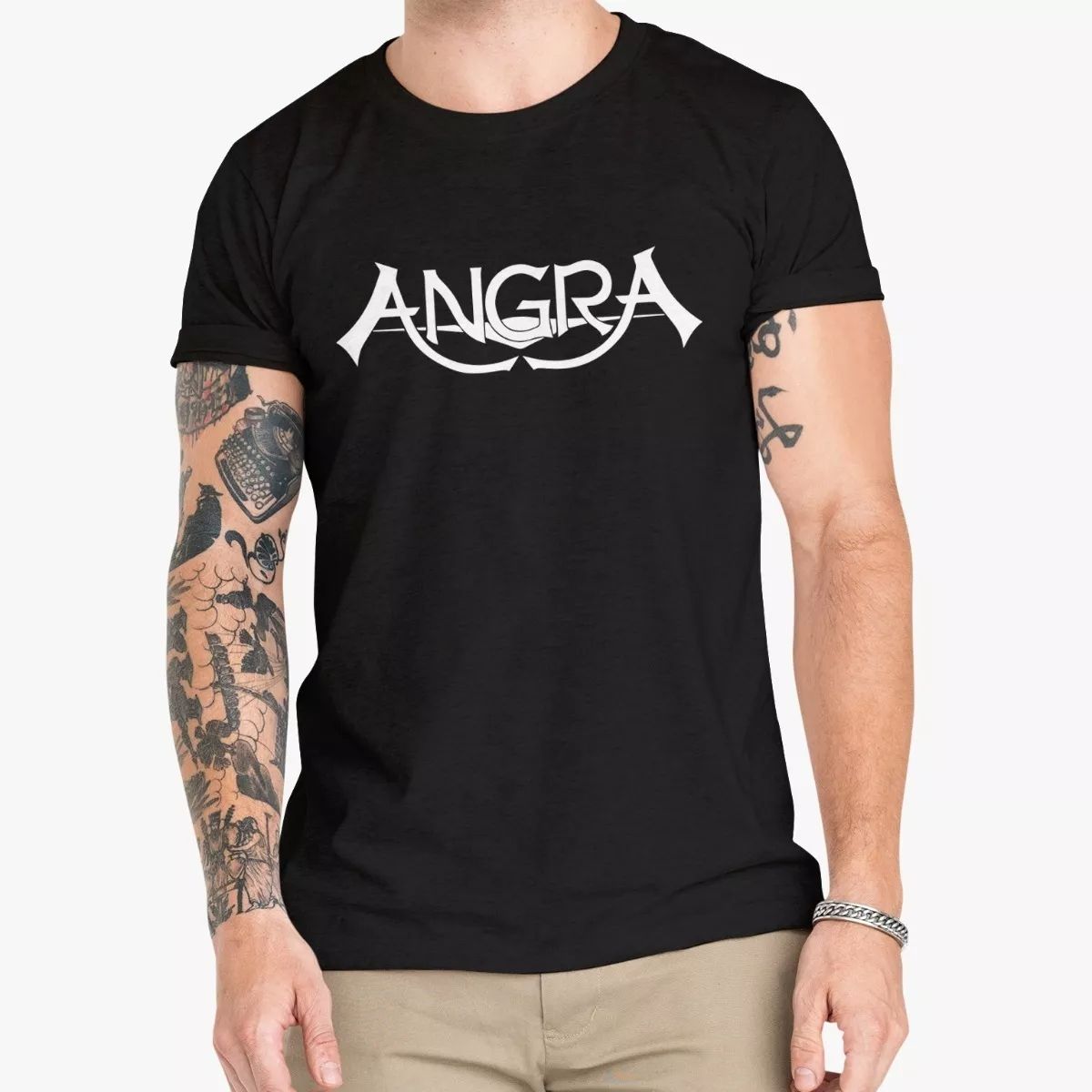 ROLY - Polera Angra Power Metal Algodón