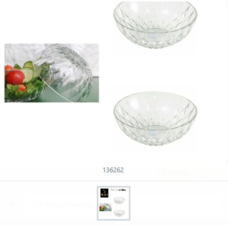 GENERICO - Ensaladera Chica De Vidrio Diseño Adorable Para Tu Hogar