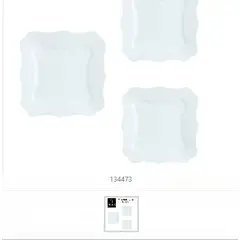 GENERICO - Plato Rectangular Diseño Adorable Hogar Blanco