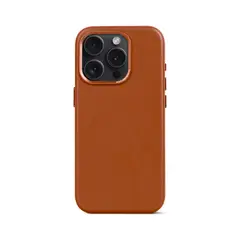 DECODED - Funda cuero Backcover con MagSafe iPhone 15 Pro Café
