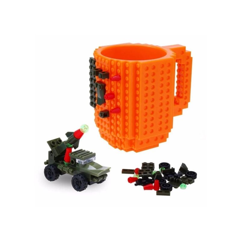 GENERICO - Tazón Lego Naranja De 350 ML
