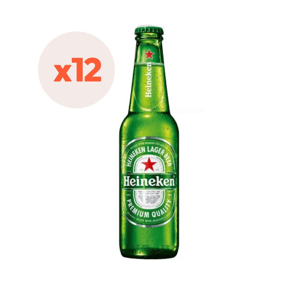 HEINEKEN - 12X Cerveza Heineken Botellín 5° 355Cc
