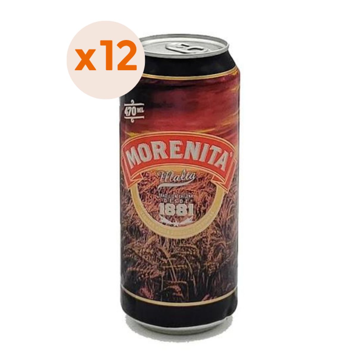 MORENITA - 12X Cerveza Morenita Malta Lata 5,3° 470Cc