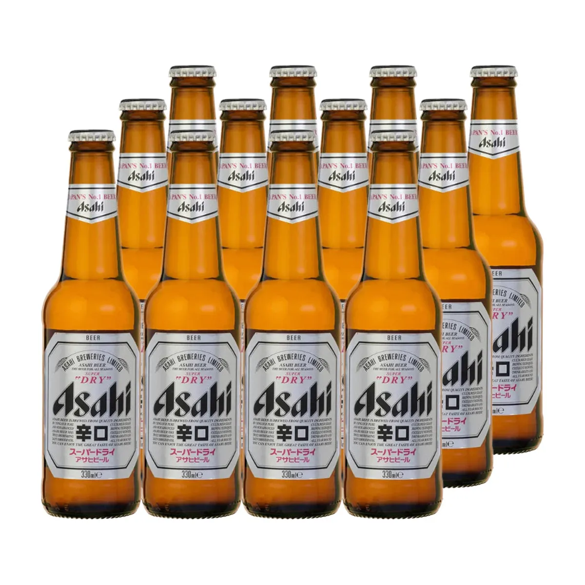 GENERICO - 12X Cerveza Asahi Botellín 5,2° 330Cc