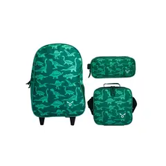 MOOSE - Pack Escolar Dino Kids Lonchera + Maleta + Estuche