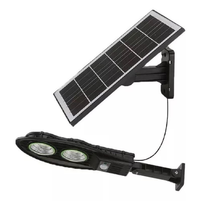 GENERICO - Foco Led Solar 100w Sensor Movimiento Panel Control Remoto 220027