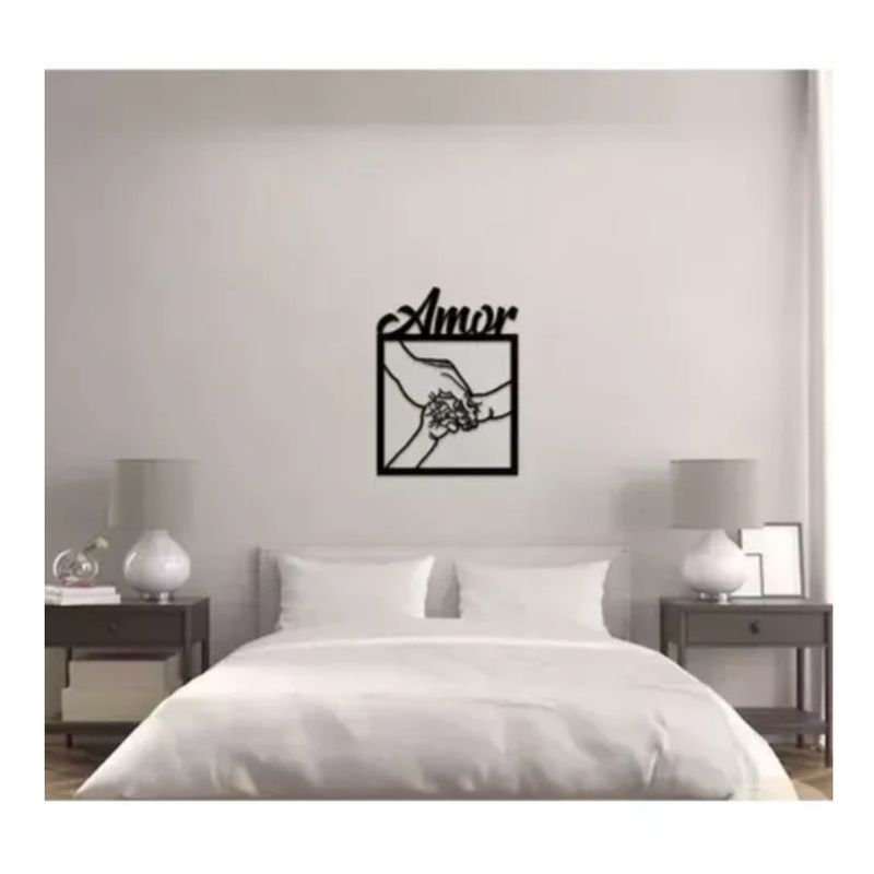 GENERICO - Cuadro Decorativo Amor Familiar Manos Unidas 53x40 Cm Mdf