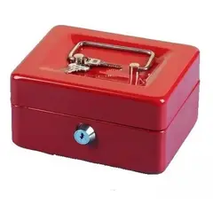 LISM - Caja Fuerte Metálica Con Llave Para Dinero 15x12 269002 rojo