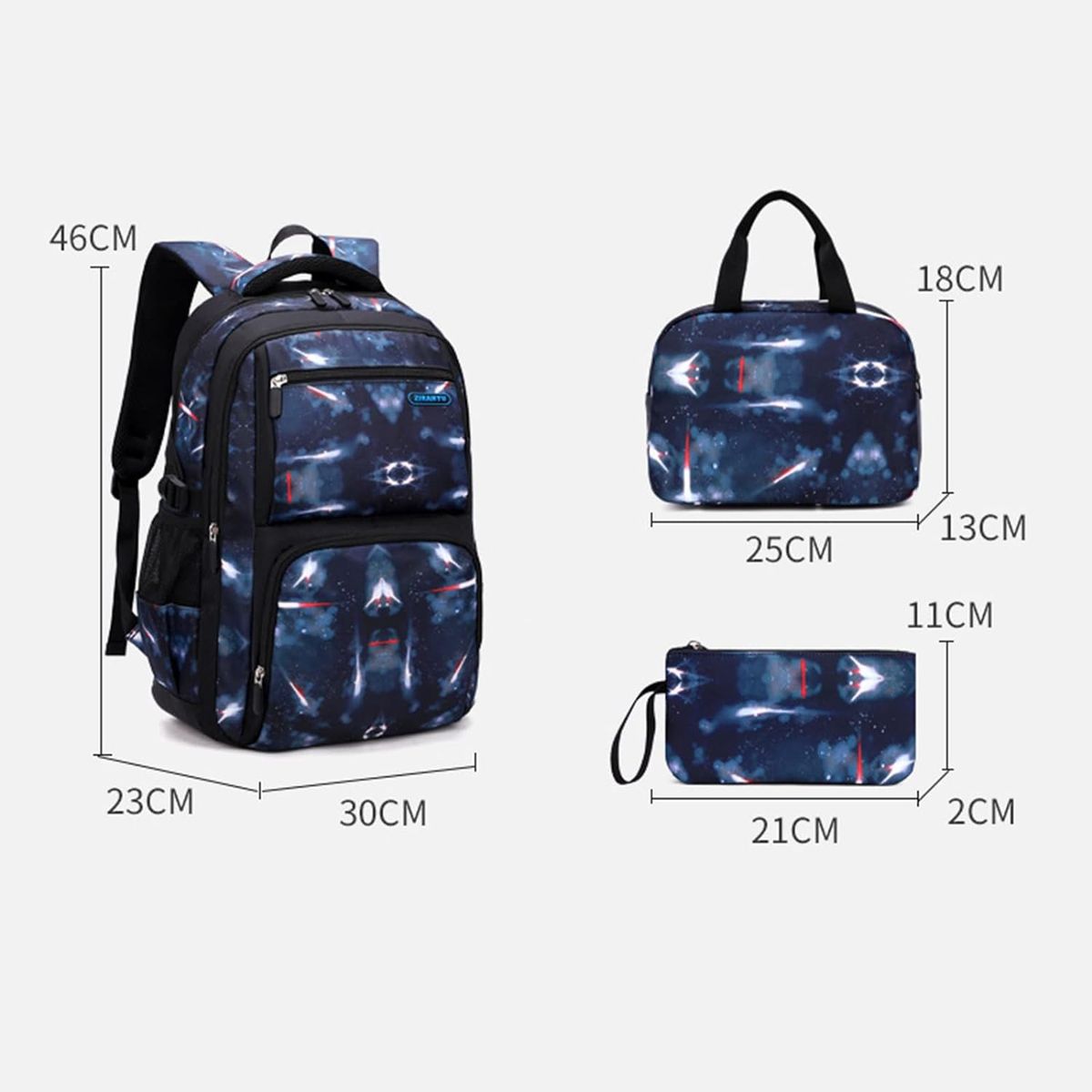 GENERICO - Mochila Escolar Impermeable Más Lonchera Y Estuche