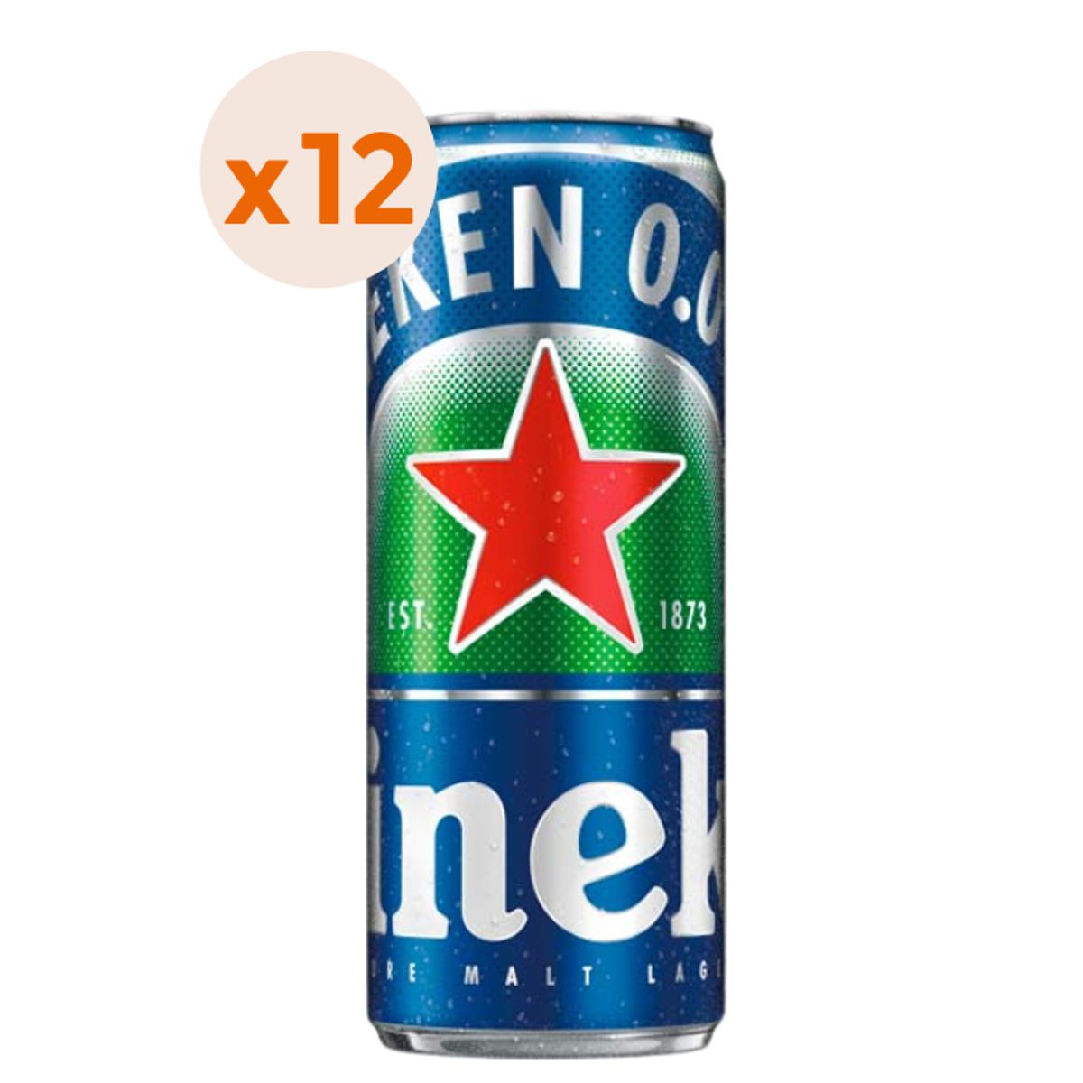 HEINEKEN - 12X Cerveza Heineken Sin Alcohol Lata 0° 470Cc