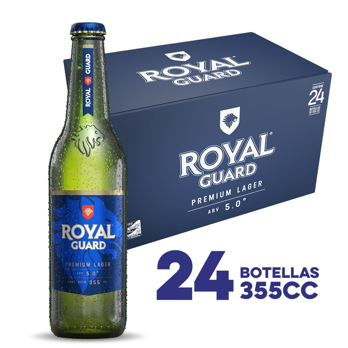 Royal Guard - 24X Cerveza Royal Guard Botellín 5° 355Cc