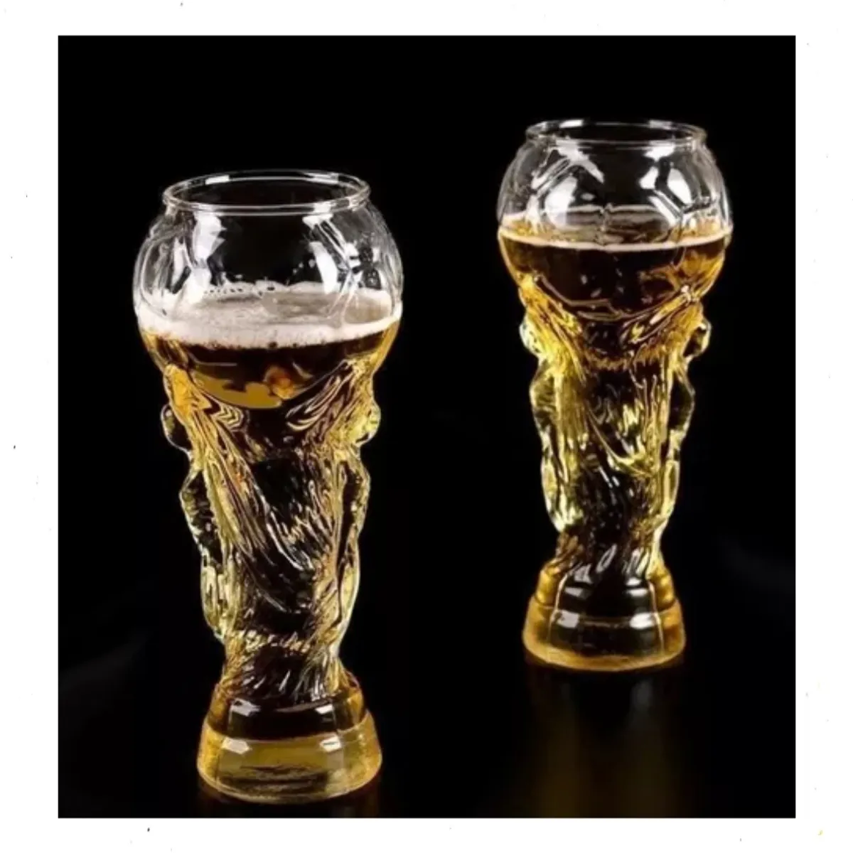 GENERICO - Vaso Cervecero, Líquidos Forma Copa Del Mundo Vidrio 450 Ml