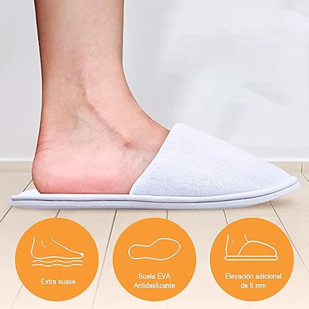 EDWINAYY - Pantuflas Para Hotel Delgada 12 Pares 27*10.5cm