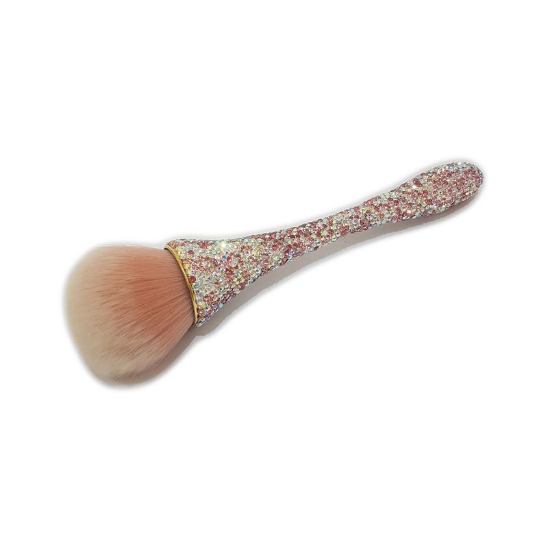 GENERICO - Brocha Para Maquillaje De Cristales - Rosa